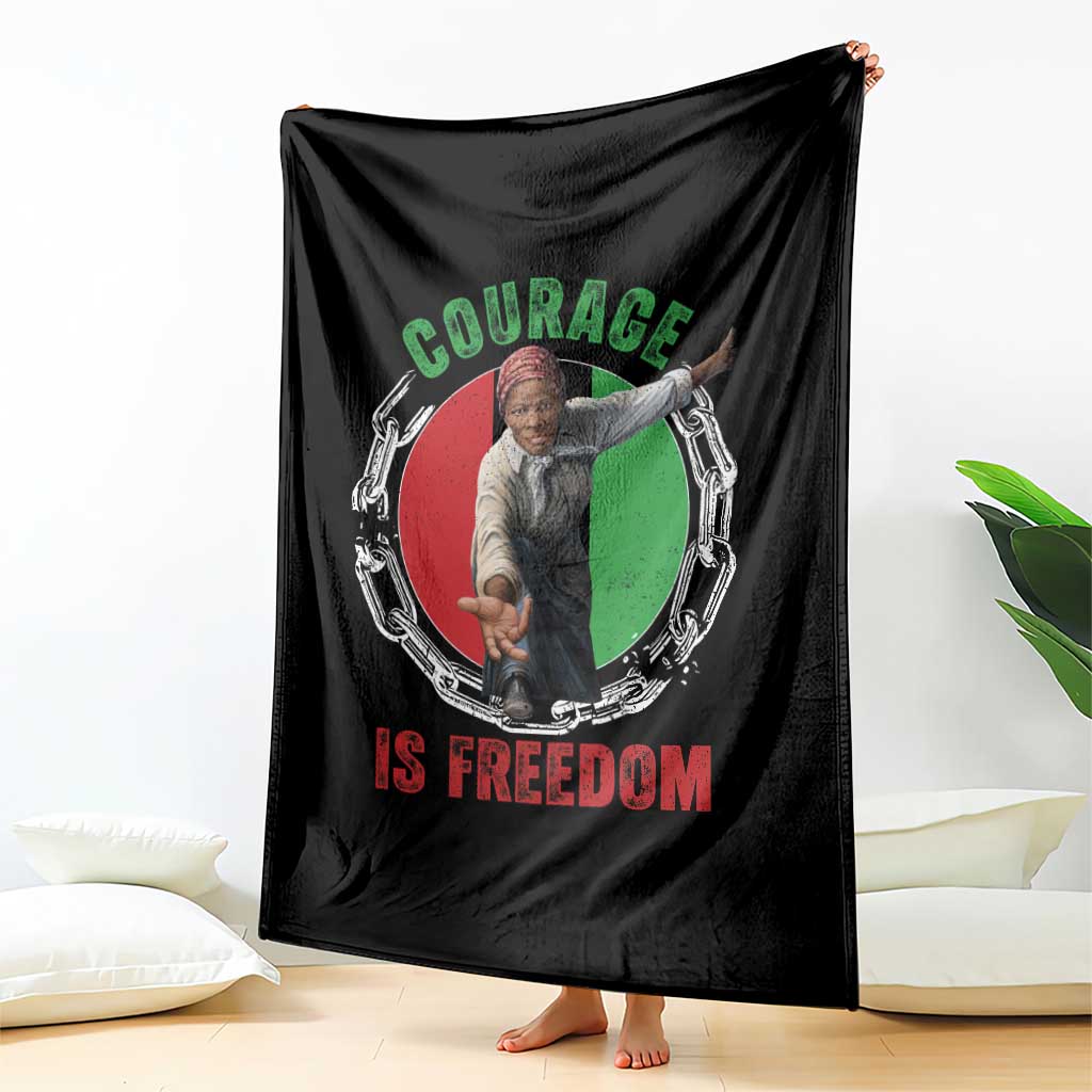Harriet Tubman Throw Blanket Courage Is Freedom Black History Hero TS11 Print Your Wear