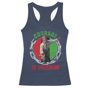 Harriet Tubman Racerback Tank Top Courage Is Freedom Black History Hero TS11 Navy Print Your Wear