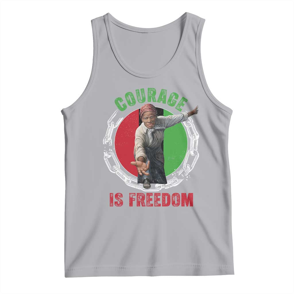 Harriet Tubman Tank Top Courage Is Freedom Black History Hero TS11 Athletic Heather Print Your Wear