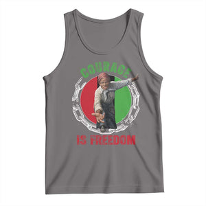Harriet Tubman Tank Top Courage Is Freedom Black History Hero TS11 Deep Heather Print Your Wear