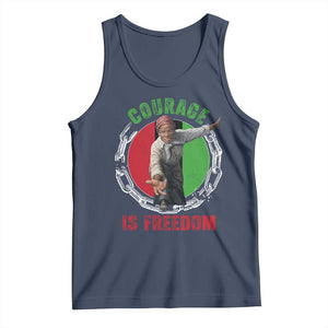 Harriet Tubman Tank Top Courage Is Freedom Black History Hero TS11 Navy Print Your Wear