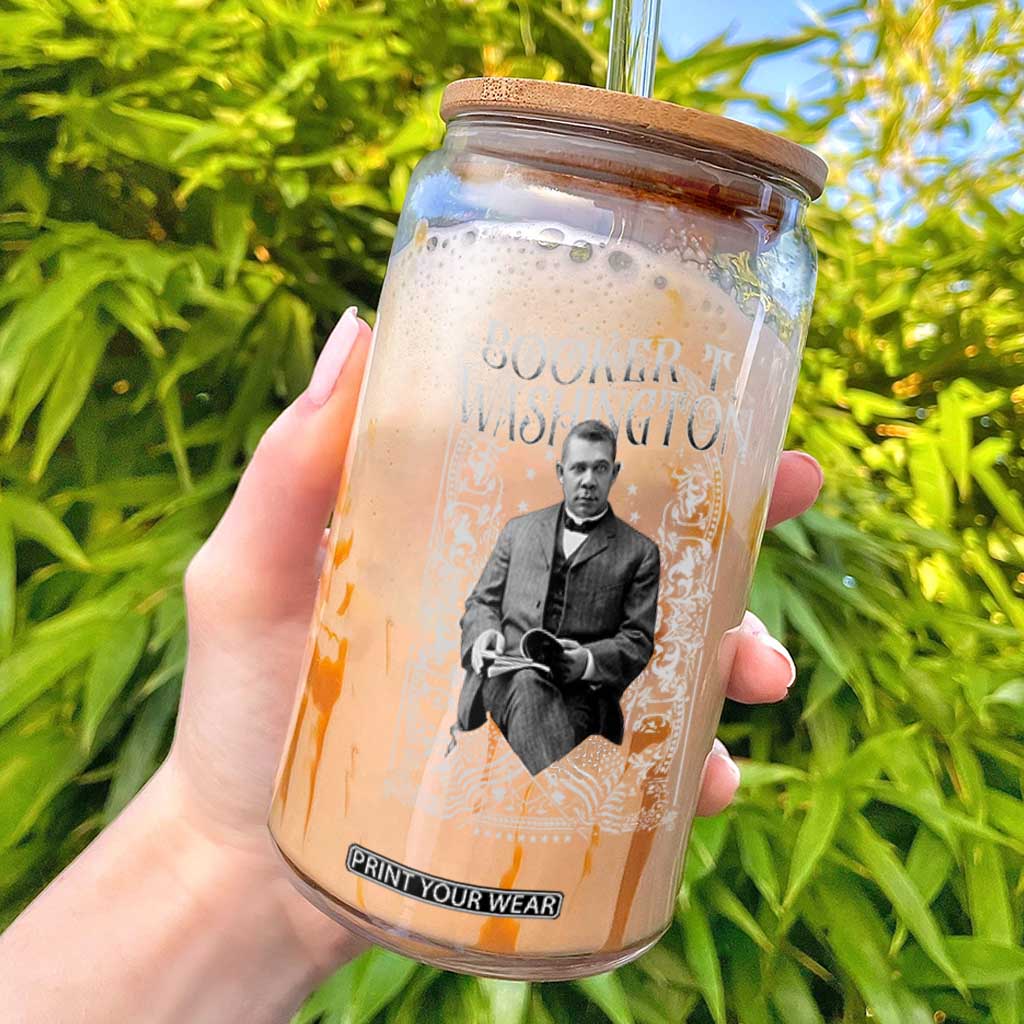 Booker Taliaferro Washington Glass Can African American Educator Black History TS11 Black Print Your Wear