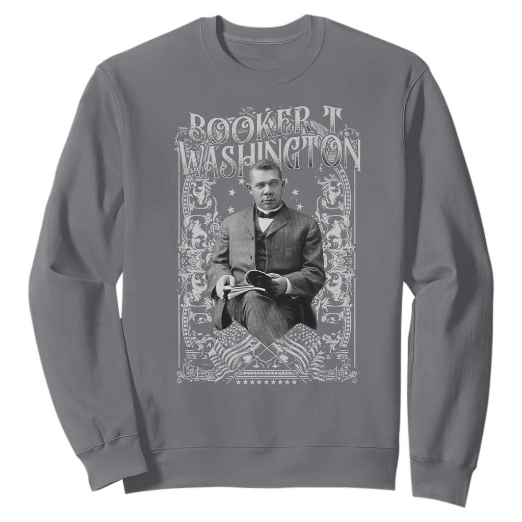 Booker Taliaferro Washington Sweatshirt African American Educator Black History TS11 Charcoal Print Your Wear