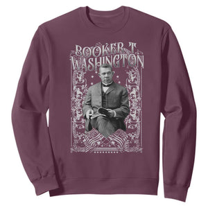 Booker Taliaferro Washington Sweatshirt African American Educator Black History TS11 Maroon Print Your Wear