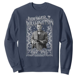 Booker Taliaferro Washington Sweatshirt African American Educator Black History TS11 Navy Print Your Wear