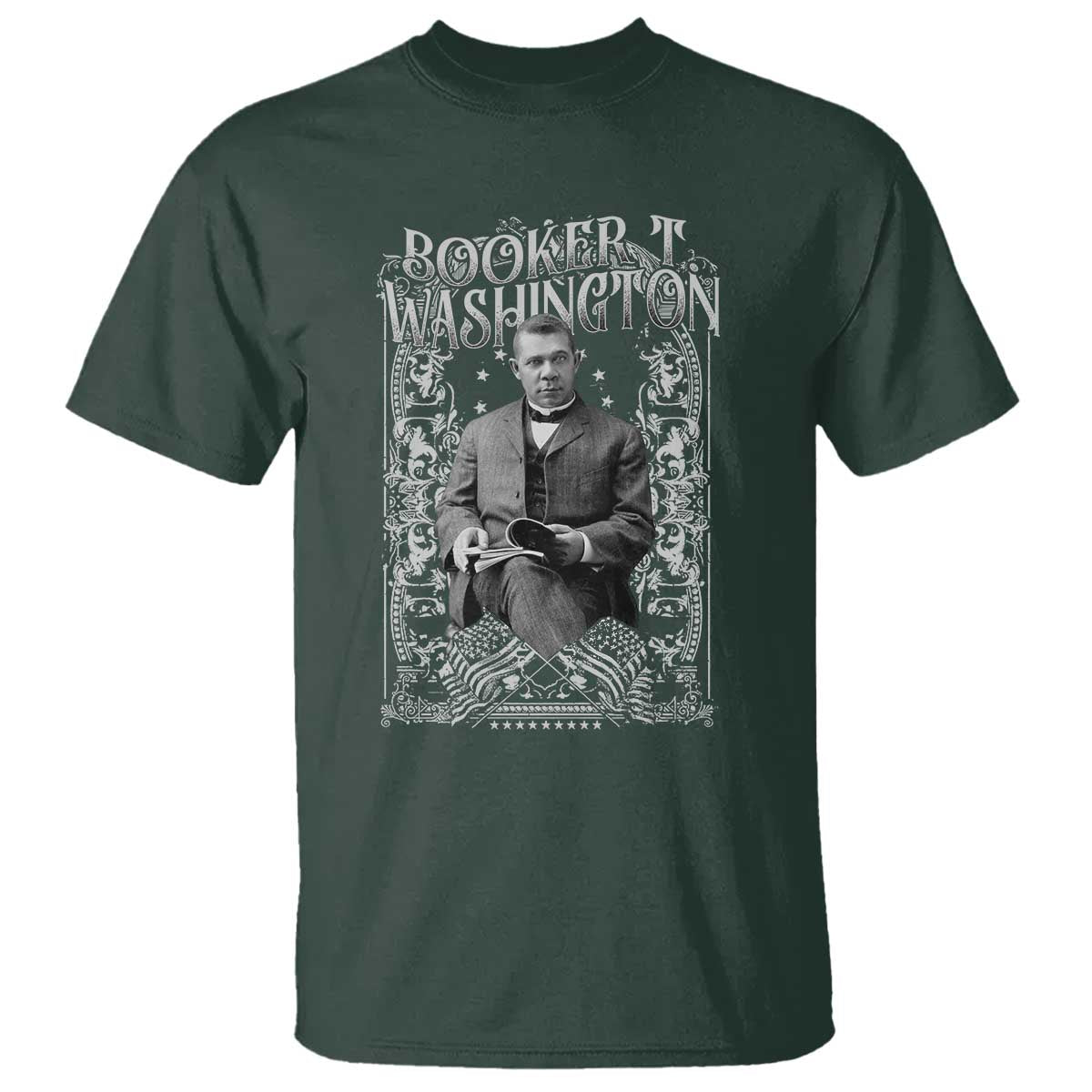 Booker Taliaferro Washington T Shirt African American Educator Black History TS11 Dark Forest Green Print Your Wear