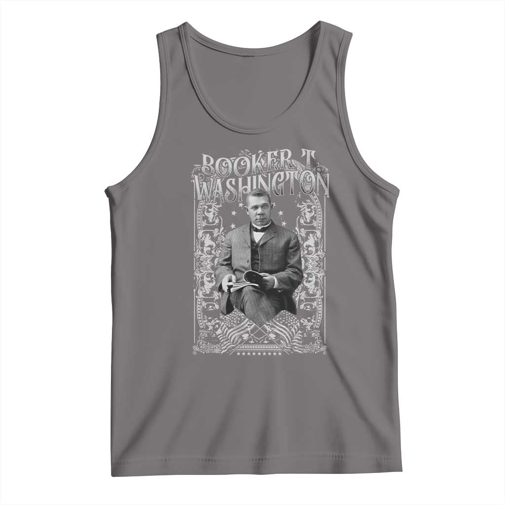 Booker Taliaferro Washington Tank Top African American Educator Black History TS11 Deep Heather Print Your Wear