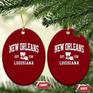 New Orleans Louisiana LA Est 1718 Ceramic Ornament TS11 Print Your Wear