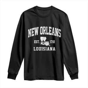 New Orleans Louisiana LA Est 1718 Long Sleeve Shirt TS11 Black Print Your Wear