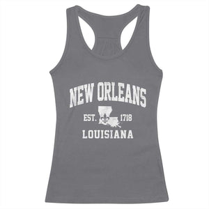 New Orleans Louisiana LA Est 1718 Racerback Tank Top TS11 Charcoal Print Your Wear
