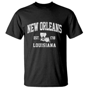 New Orleans Louisiana LA Est 1718 T Shirt TS11 Black Print Your Wear