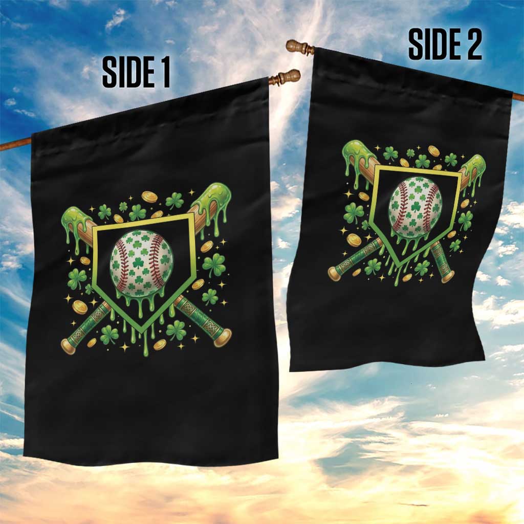 St Patricks Day Baseball Ice Cream Drip Home Plate Garden Flag TS11 Print Your Wear