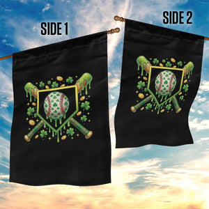 St Patricks Day Baseball Ice Cream Drip Home Plate Garden Flag TS11 Print Your Wear