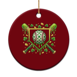 St Patricks Day Baseball Ice Cream Drip Home Plate Ceramic Ornament TS11 1pc Red Print Your Wear