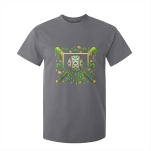 St Patricks Day Baseball Ice Cream Drip Home Plate T Shirt For Kid TS11 Charcoal Print Your Wear