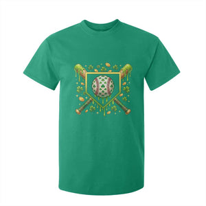 St Patricks Day Baseball Ice Cream Drip Home Plate T Shirt For Kid TS11 Irish Green Print Your Wear