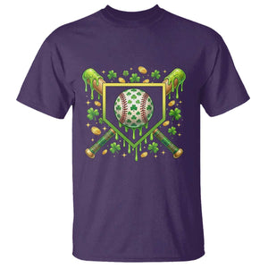 St Patricks Day Baseball Ice Cream Drip Home Plate T Shirt TS11 Purple Print Your Wear