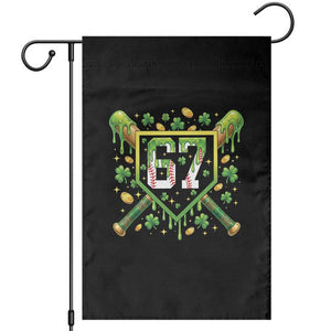 Funny St Patricks Day 67 Six Seven Baseball Ice Cream Drip Garden Flag TS11 Black Print Your Wear