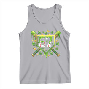 Funny St Patricks Day 67 Six Seven Baseball Ice Cream Drip Tank Top TS11 Athletic Heather Print Your Wear