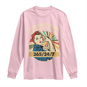 International Women's Day IWD 8 March 2025 Long Sleeve Shirt TS11 Light Pink Print Your Wear