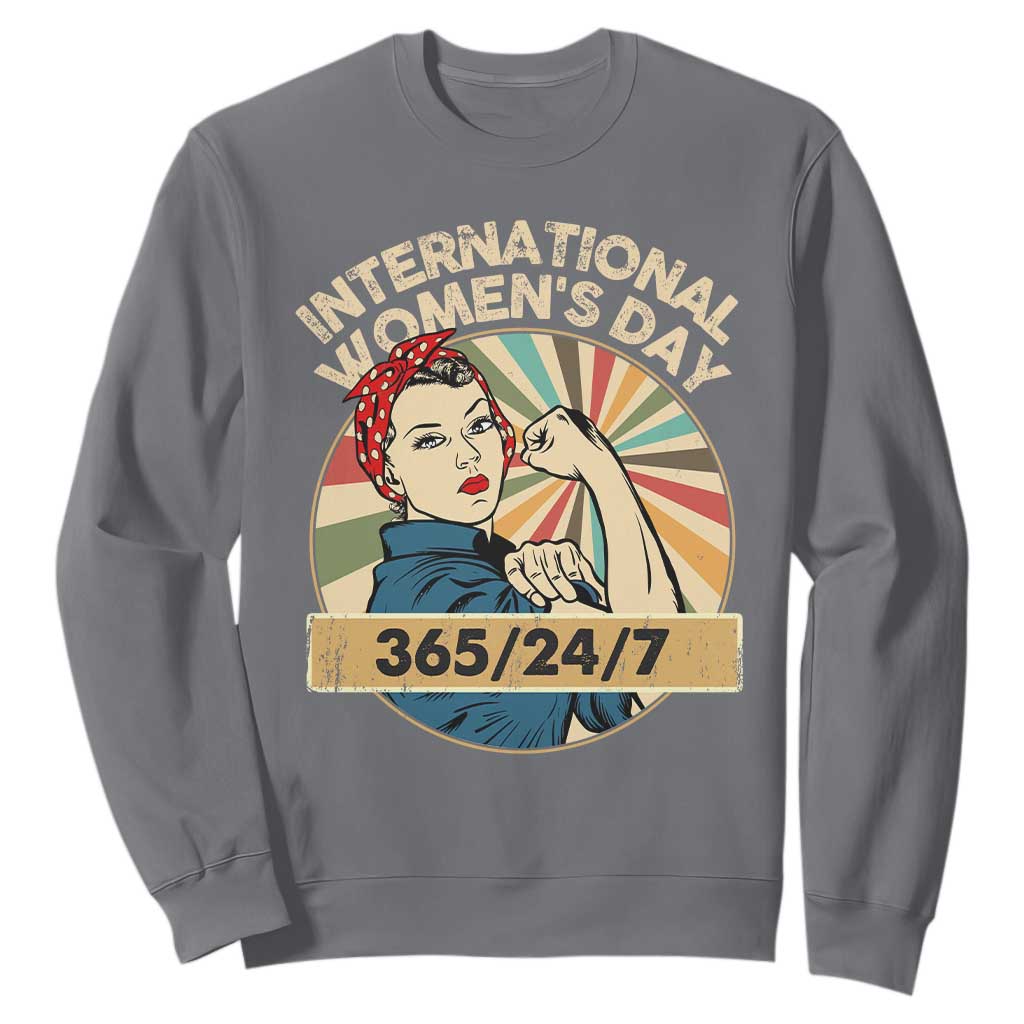 International Women's Day IWD 8 March 2025 Sweatshirt TS11 Charcoal Print Your Wear