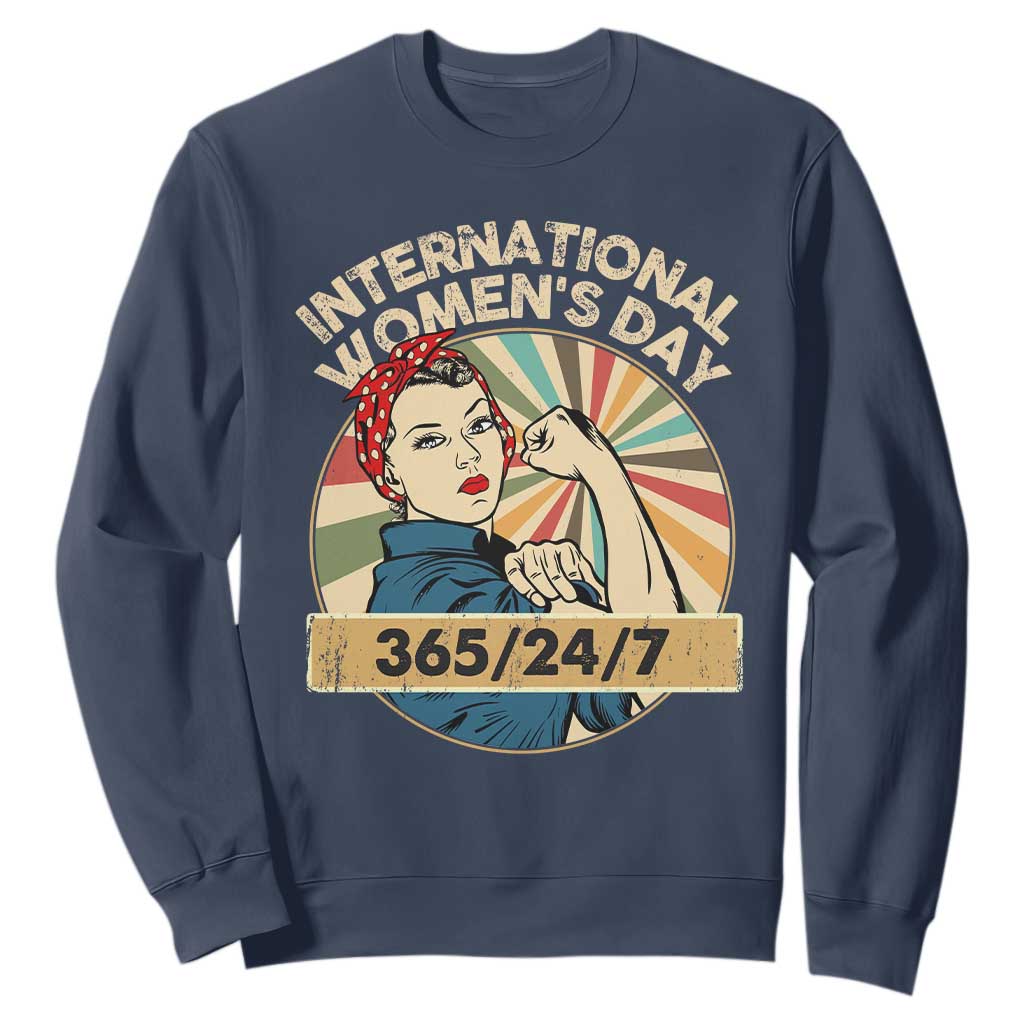 International Women's Day IWD 8 March 2025 Sweatshirt TS11 Navy Print Your Wear