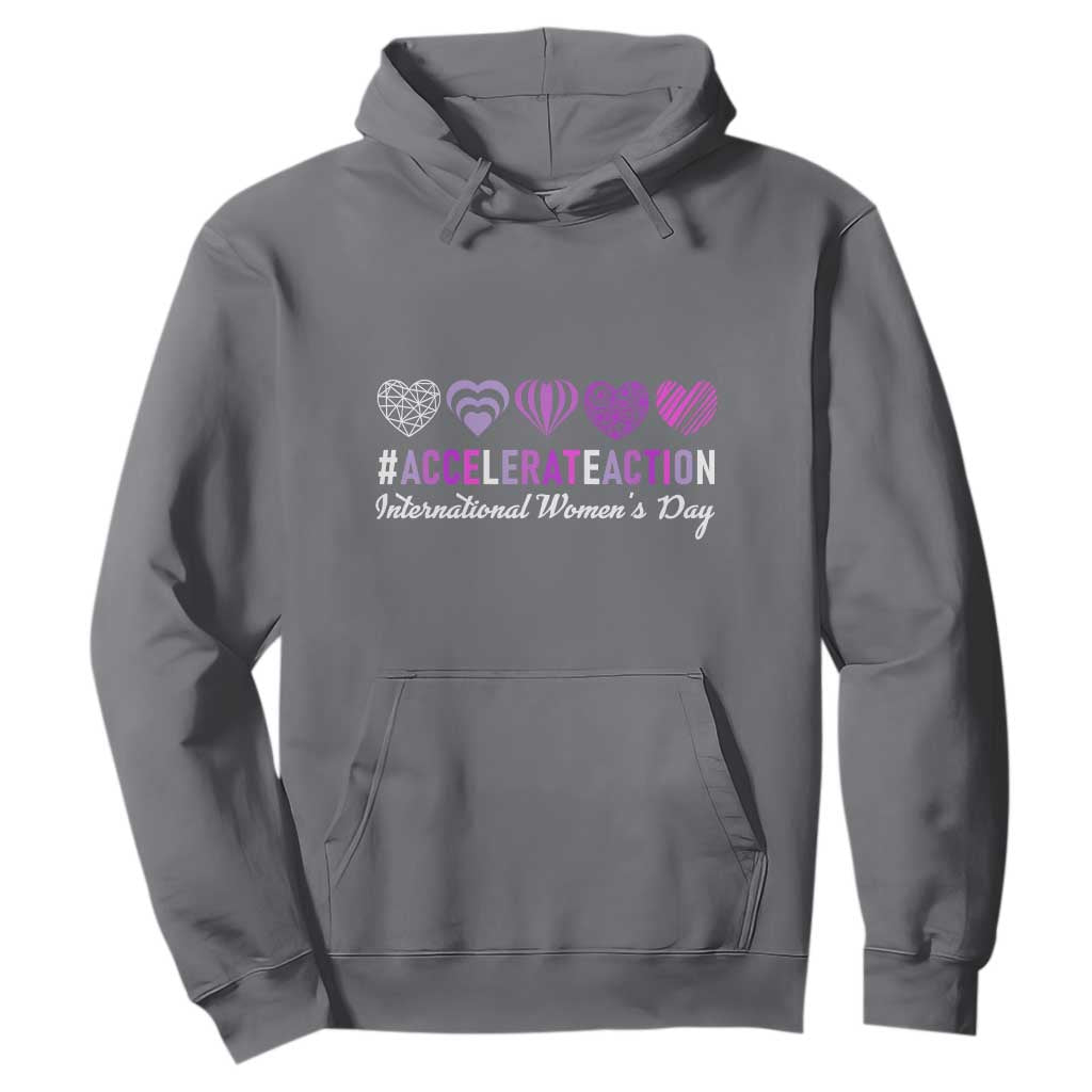 International Women's Day 2025 Hoodie Accelerate Action IWD 8 March TS11 Charcoal Print Your Wear