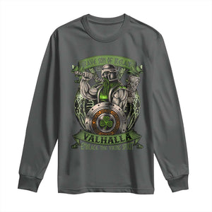 Irish Viking Long Sleeve Shirt Brave Son Of Ireland Valhalla Embrace The Viking Spirit TS11 Dark Heather Print Your Wear