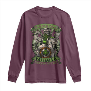 Irish Viking Long Sleeve Shirt Brave Son Of Ireland Valhalla Embrace The Viking Spirit TS11 Maroon Print Your Wear