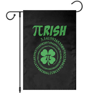 Funny St Patricks Day Pi Symbol Lover Garden Flag Pirish 3,14 Pi Number Shamrock TS11 Black Print Your Wear