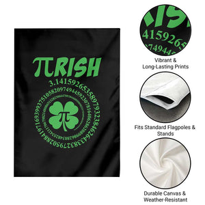 Funny St Patricks Day Pi Symbol Lover Garden Flag Pirish 3,14 Pi Number Shamrock TS11 Print Your Wear