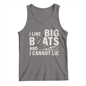 I Like Big Boats And I Cannot Lie Tank Top Funny Boating Cruise Ship TS11 Deep Heather Print Your Wear