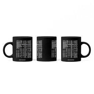Wrestling Christian Vintage Patriotic American Flag Coffee Mug TS11 Print Your Wear