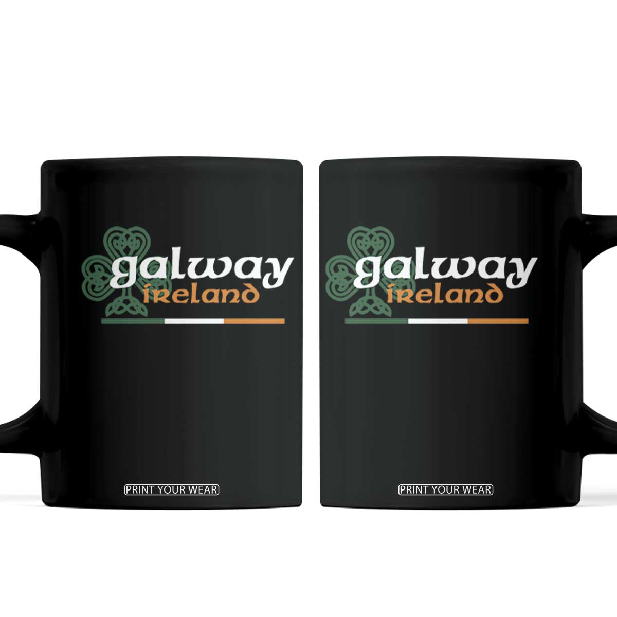 Galway Ireland Coffee Mug Irish City Souvenir St Patricks Day Celtic Shamrock TS11 Black Print Your Wear