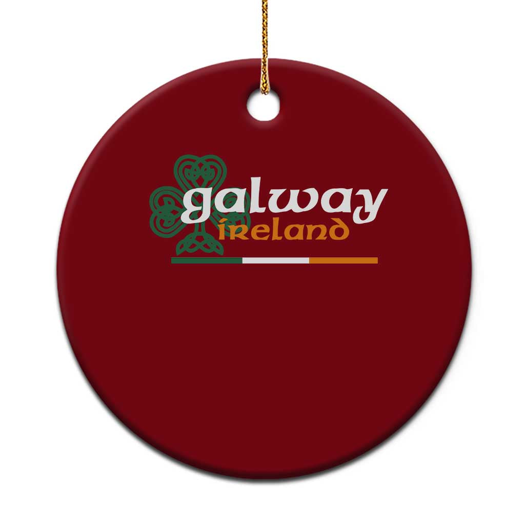 Galway Ireland Ceramic Ornament Irish City Souvenir St Patricks Day Celtic Shamrock TS11 1pc Red Print Your Wear