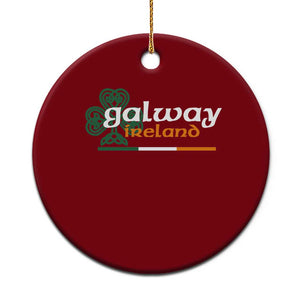 Galway Ireland Ceramic Ornament Irish City Souvenir St Patricks Day Celtic Shamrock TS11 1pc Red Print Your Wear