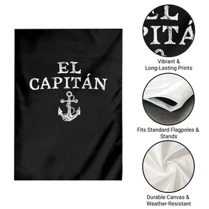 El Capitan Garden Flag Funny Boat Captain Vintage Anchor TS11 Print Your Wear