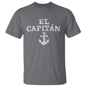 El Capitan T Shirt Funny Boat Captain Vintage Anchor TS11 Charcoal Print Your Wear