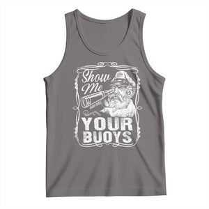 Show Me Your Bouys Tank Top Funny Pontoon Boat Captain TS11 Deep Heather Print Your Wear