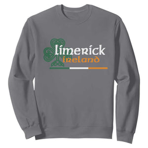 Limerick Ireland Sweatshirt Irish City Souvenir St Patricks Day Celtic Shamrock TS11 Charcoal Print Your Wear