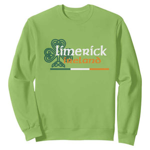 Limerick Ireland Sweatshirt Irish City Souvenir St Patricks Day Celtic Shamrock TS11 Lime Print Your Wear
