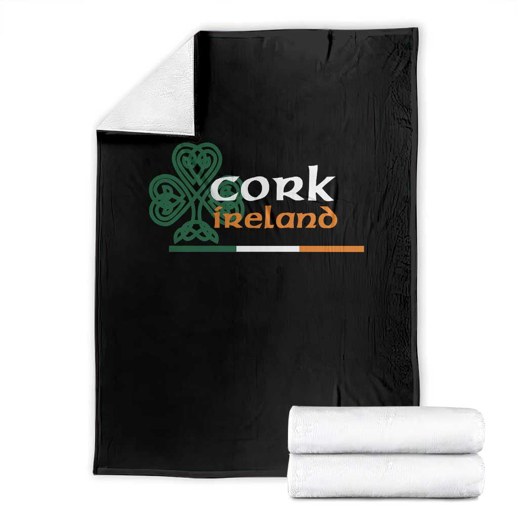 Cork Ireland Throw Blanket Irish City Souvenir St Patricks Day Celtic Shamrock TS11 Black Print Your Wear