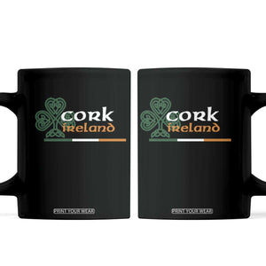 Cork Ireland Coffee Mug Irish City Souvenir St Patricks Day Celtic Shamrock TS11 Black Print Your Wear