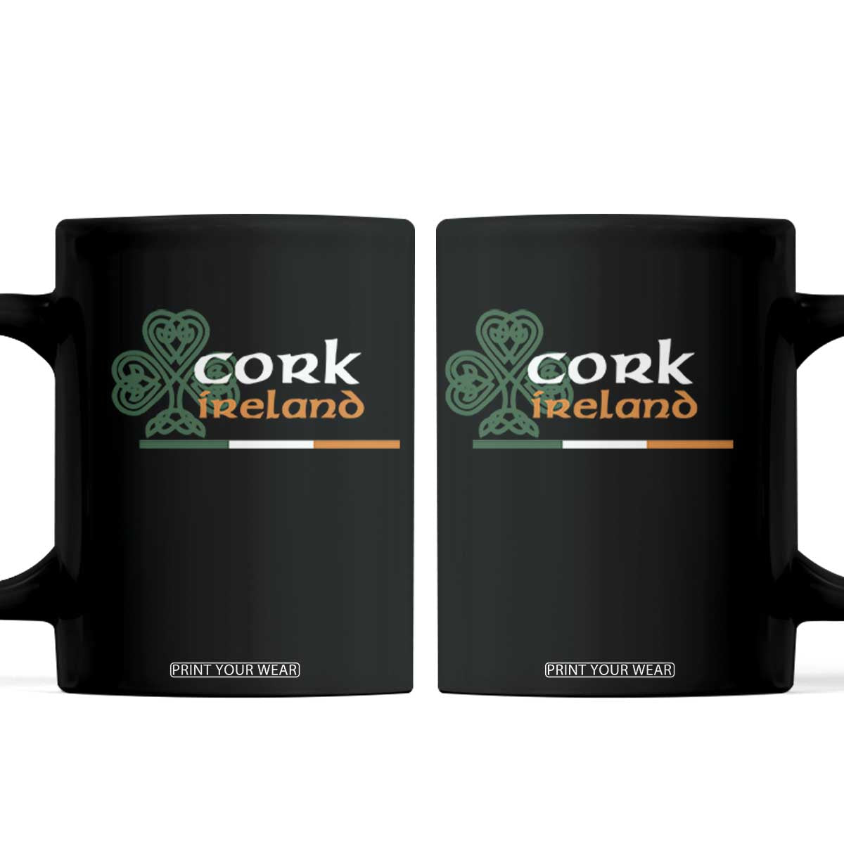 Cork Ireland Coffee Mug Irish City Souvenir St Patricks Day Celtic Shamrock TS11 Black Print Your Wear