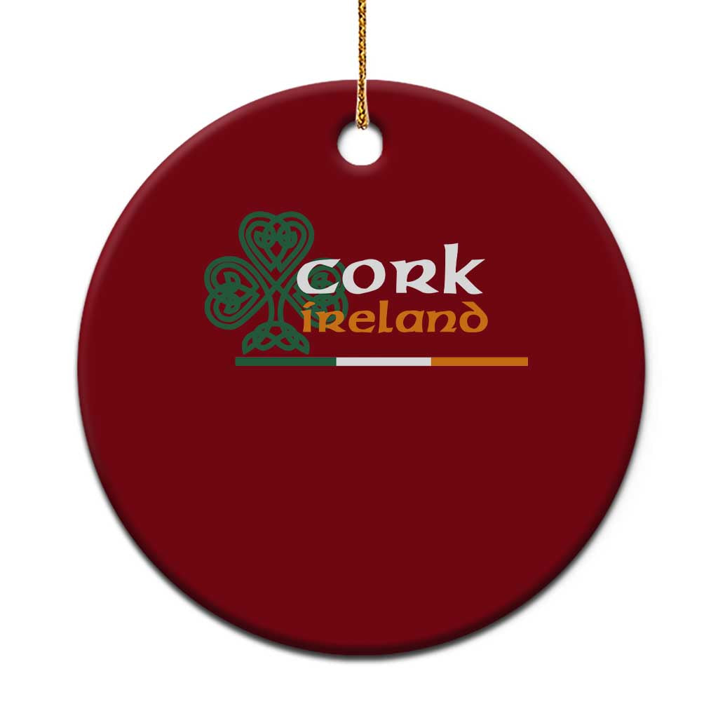 Cork Ireland Ceramic Ornament Irish City Souvenir St Patricks Day Celtic Shamrock TS11 1pc Red Print Your Wear