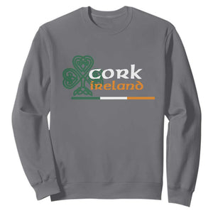 Cork Ireland Sweatshirt Irish City Souvenir St Patricks Day Celtic Shamrock TS11 Charcoal Print Your Wear