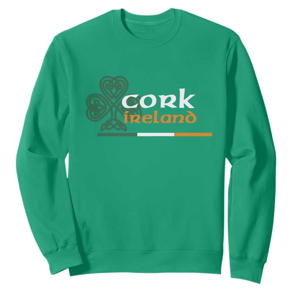 Cork Ireland Sweatshirt Irish City Souvenir St Patricks Day Celtic Shamrock TS11 Irish Green Print Your Wear