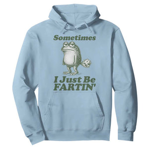 Sometimes I Just Be Fartin Funny Frog Hoodie TS11 Light Blue Print Your Wear