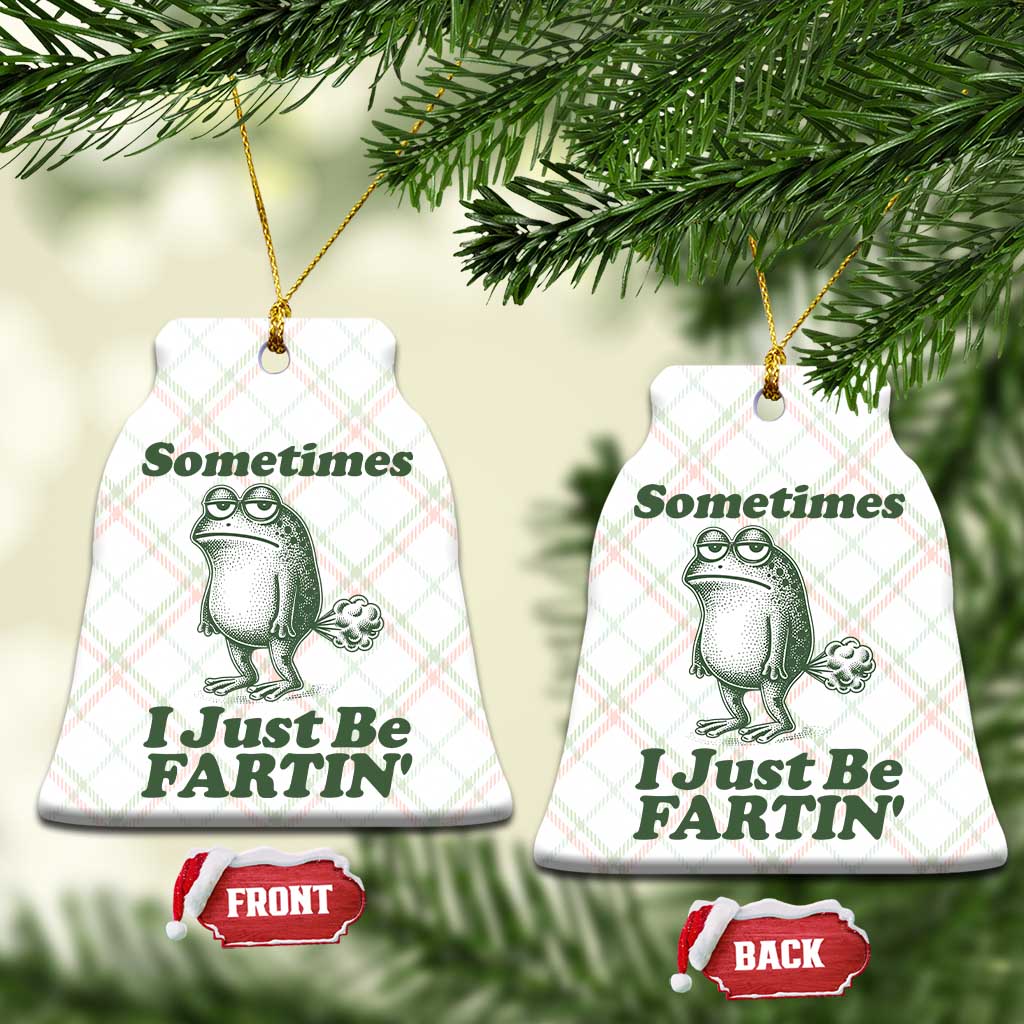 Sometimes I Just Be Fartin Funny Frog Ceramic Ornament TS11 Print Your Wear