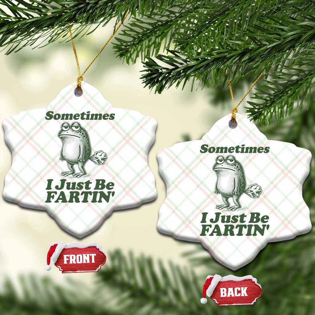 Sometimes I Just Be Fartin Funny Frog Ceramic Ornament TS11 Print Your Wear